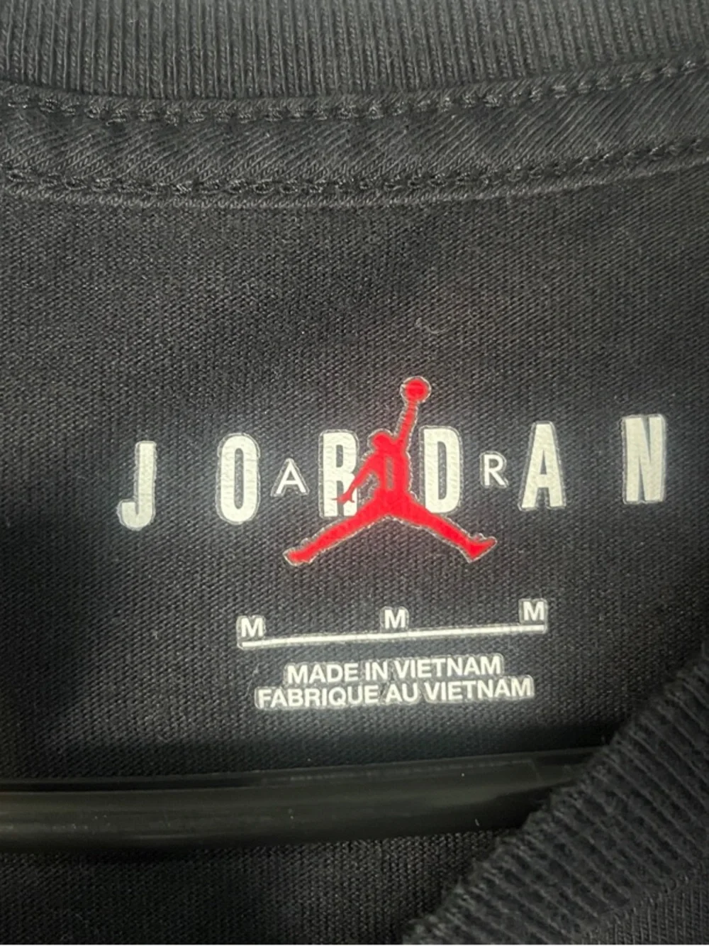 Jordan Black Short Sleeve T-Shirt with White Paint Splatter